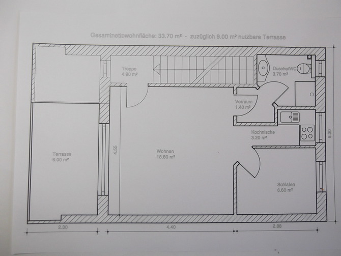 Ferienwohnung in Warnem&uuml;nde - Ziemer - Grundriss der FeWo